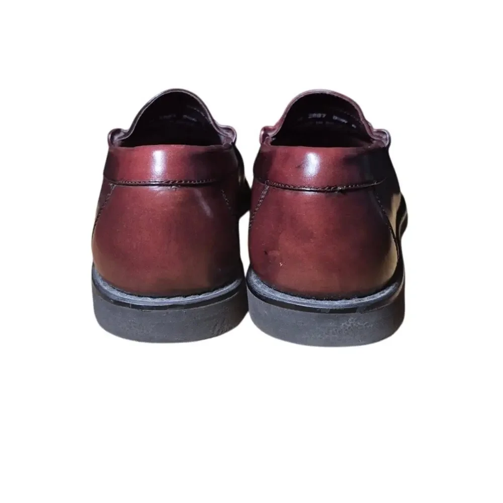 Rockport Men’s Burgundy Leather Penny Loafers Sz 9.5W Excellent Condition